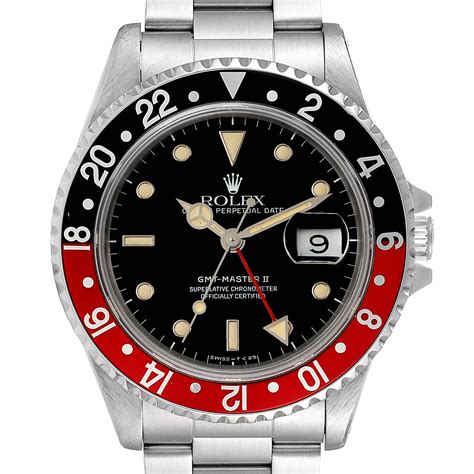 rolex gmt master ii black and red bezel|rolex gmt master ii 40mm.